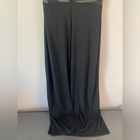 ENFOCUS STUDIO Black Sleeveless Semi-Formal Evening Dress w/ Floral Size 4 - Picture 5 of 7